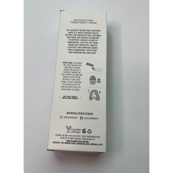 Aceology Detoxifying Treatment Mask New in Box ($70 Retail) - Picture 2 of 5